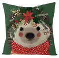 Axyaa Kawaii Flower Linen Pillow Case 45x45 cm Cute Animal Cushion Cover