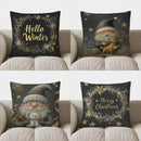 Axyaa Winter Wreath Decorative Pillow Cover for Sofa, Bedroom, Car