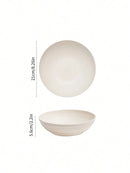 Axyaa Large Beige Bowl Set - Microwave & Dishwasher Safe - 4/8/12 Pieces
