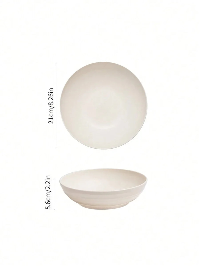 Axyaa Large Beige Bowl Set - Microwave & Dishwasher Safe - 4/8/12 Pieces