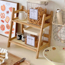 Axyaa Kitchen Rattan Desktop Organizer Display Rack - Spice, Makeup & Storage Shelf