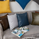 Axyaa Imitation Leather Throw Pillow Cover for Home Decor Sofas Cars