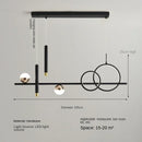 Axyaa Modern Minimalist LED Pendant Lights Remote Control Chandelier