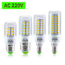 Axyaa LED Corn Bulb E27 E14 SMD 5730 24-72LEDs Chandelier Home Spotlight