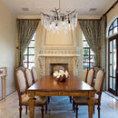 Axyaa Antique Bronze Ice Crystal Chandelier for Kitchen Table Island Bedroom.