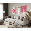 Axyaa Bauhaus Canvas Poster: Vintage Pink & Beige Mid Century Minimalist Wall Art