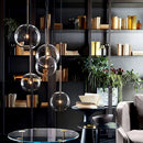 Axyaa Glass Ball Chandelier Pendant Light for Bedroom Dining Room Decor