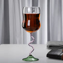 Axyaa Nordic Ripple Red Wine Glass, 360ml, Creative Design, 1 Piece
