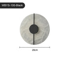 Round Natural Marble LED Wall Lamp by Axyaa - Elegant Bedroom Bedside Lighting Fixture