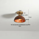 Axyaa Walnut Copper LED Ceiling Lamp Modern Lighting for Home Lobby Living Room