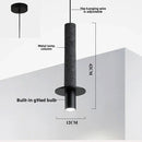 Axyaa Concrete Tube Pendant Light with LED for Kitchen Island, Dining Room, Office