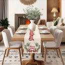 Festive Holly Berry Bow Table Runner by Axyaa