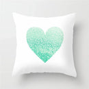 Axyaa Mint Green Geometric Animal Print Pillowcase for Home and Office Decor