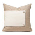 Embroidered Tufted Cushion Cover in Neutral Tones by Axyaa