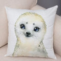 Axyaa Animal Cushion Cover - Cute, Watercolor, Sofa Decor Pillowcase
