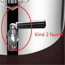 Axya 304 Stainless Steel Large Water Storage Pot with Lid and Faucet