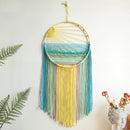 Axyaa Sun Macrame Wall Shelf: Boho Wood Decor for Bedroom, Living Room, Nursery