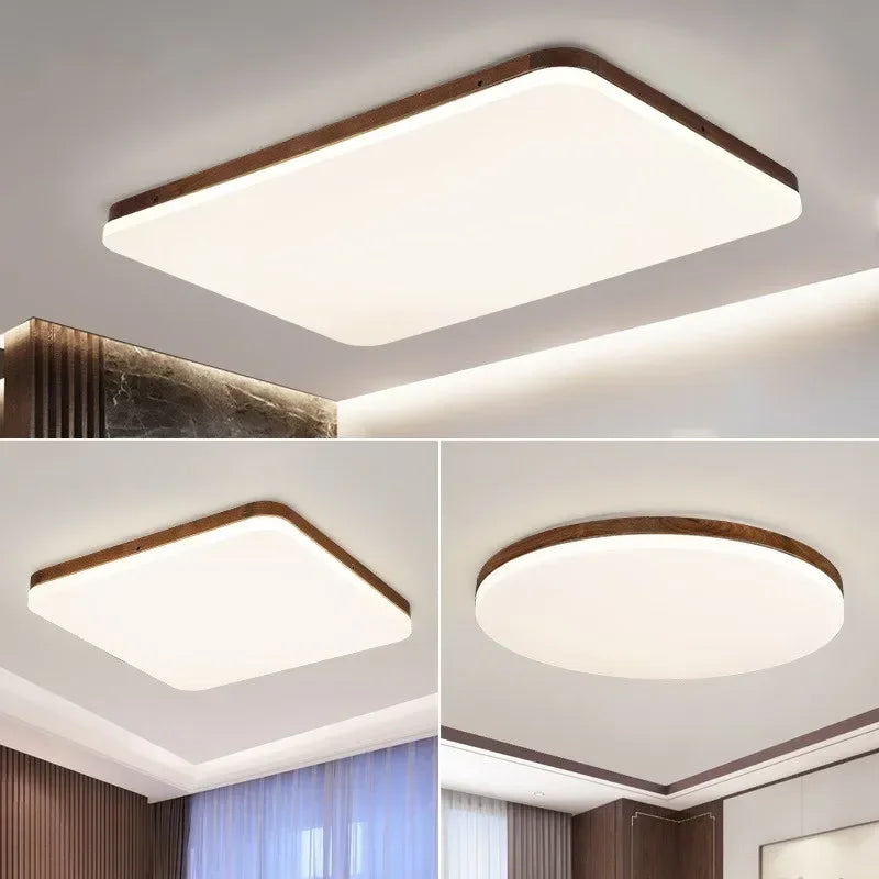 Nordic Wood Ceiling Light Bedroom Living Room Axyaa LED Home Lights