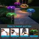 Axyaa Solar Jellyfish Lawn Lights Outdoor Waterproof Fiber Optic Garden Decor