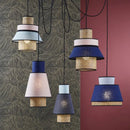 Axyaa Rattan Art Pendant Lights, Colorful Chandelier for Kitchen & Living Room