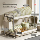 Axyaa Dish Rack Drainer Organizer with Cutlery Storage