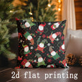 Axyaa Santa Christmas Pillow Covers for Sofa, Bedroom, Car - Rectangular Cushion