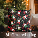 Axyaa Santa Christmas Pillow Covers for Sofa, Bedroom, Car - Rectangular Cushion