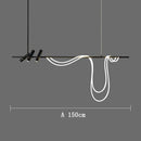 Axyaa Long Arc LED Chandelier Spotlight for Bar Desk - Nordic Designer Style