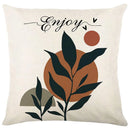 Axyaa Geometric & Leaf Patterned Pillow Covers for Sofa, Bedroom, Car - Modern Cushion Cover