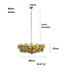 Axyaa French Retro Glass Pendant Light for Stylish Home Decor
