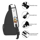 Axyaa Cartoon Dog Sling Bag - Crossbody Shoulder Backpack for Hiking and Travel