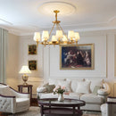 Axyaa Fabric Shade Iron Ceiling Chandelier for Bedroom Kitchen Living Room