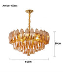 Axyaa Glass Ceiling Chandelier: Luxury Colorful Modern Lighting for Living Room, Villa, Kitchen