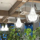 Axyaa Luxury Crystal Chandelier for High Ceiling Living Room