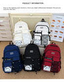 Axyaa Retro Japanese Youth Double Shoulder Backpack for Middle and High School Students