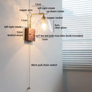 Axyaa Colorful Glass Gold Copper LED Wall Lamps with Switch - Bedroom, Bathroom, Stair Lighting