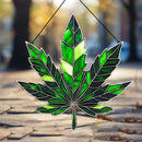 Axyaa Green Leaf Sun Catcher Bohemian Window Decoration Hanging Ornaments