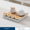 Axyaa Japanese Ceramic Teapot Set with Tea Tray in Portable Travel Bag