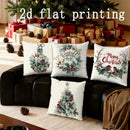 Axyaa Christmas Bird Wreath Pillow Covers - Cozy Home Decor for Sofa, Bedroom, Car