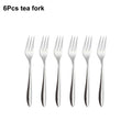 Axyaa Stainless Steel Cutlery Set - 24Pcs Mirror Knife Fork Spoon Dinner Flatware