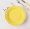 Axyaa Matte Cheese Plate - Pure White Ceramic, Cute Breakfast Bread Plate