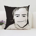 Axyaa Man Face Print Plush Cushion Cover 50x50cm
