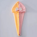 Axyaa Coral Fleece Bow Hair Cap - Quick Dry Shower Cap for Girls