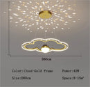 Axyaa LED Starry Chandelier for Children's Room Pendant Lamp Nursery Bedroom Lighting