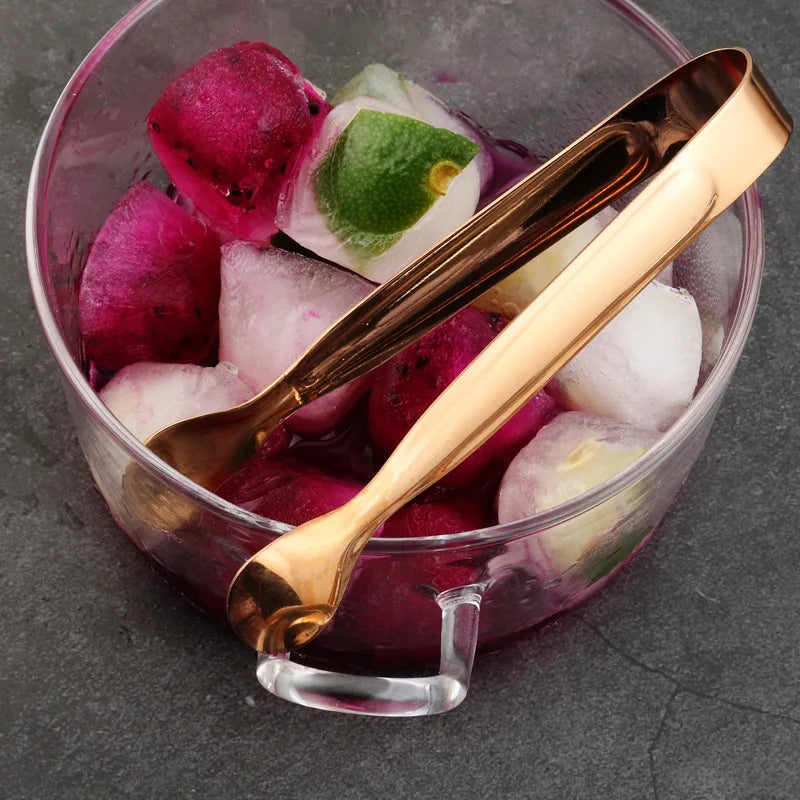 Axyaa Stainless Steel Ice Cube Tongs Kitchen Clamp