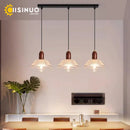 Axyaa Wooden & Glass Pendant Chandelier for Dining Room & Restaurant