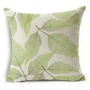 Axyaa Tropical Plants Linen Cushion Cover 45x45cm - Decorative Sofa Bed Pillow Case