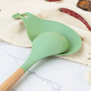 Axyaa Silicone Kitchen Utensils Set - Non-stick Cookware Spatula, Egg Beaters, Shovel & Wooden Handle