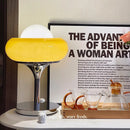 Axyaa Vintage Medieval Table Lamp with Dimmable Egg Tart Glass Shade