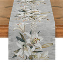 Axyaa Lily Floral Table Runner for Indoor and Outdoor Home Party Decor